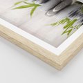 Plakat w ramie 30x40 - Spa kamienie: naturalne piękno - spa, kamienie - rama drewno