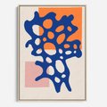 Obraz w ramie 50x70 - Delikatne Plamiste Refleksje - abstrakcja, nowoczesny plakat - rama drewno