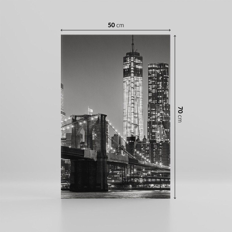 Obraz na płótnie 50x70 - Most nad Manhattańskim Skarbem - most, Nowy Jork
