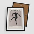 Plakat w ramie 50x70 - Sztuka Nowoczesności: Minimalistyczny Plakat - modern art, minimalistyczny plakat - rama czarna