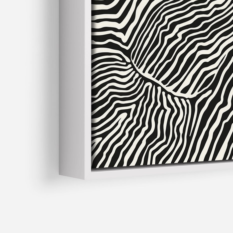 Obraz w ramie 80x120 - Migoczące Kontury - boho plakat, rycina - rama biała