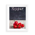 Plakat w ramie 40x50 - Eksploracja smaków - papryka, kuchnia - rama biała