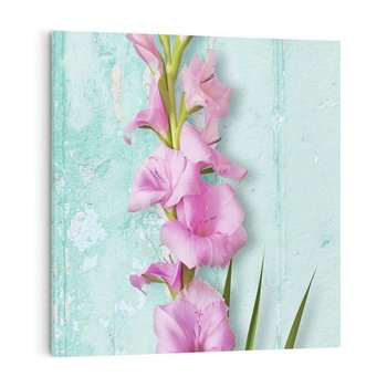 Obraz na płótnie 70x70 - Piękno w delikatności - kwiaty, różowe