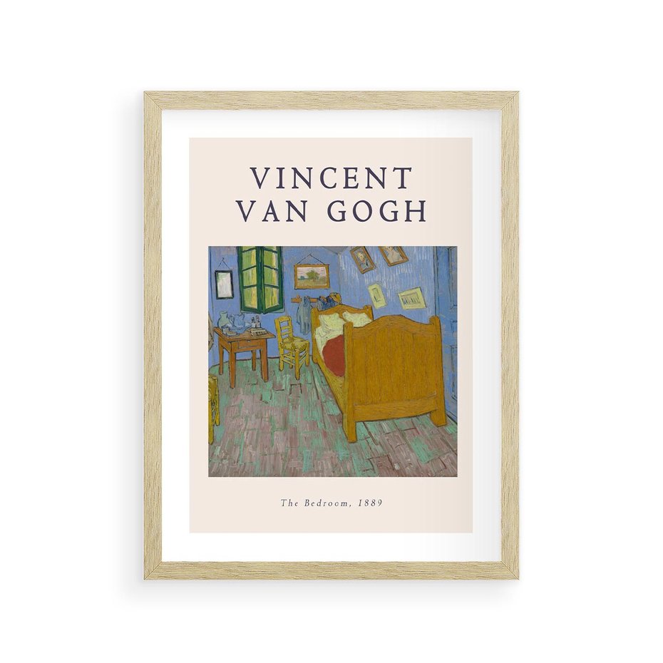 Plakat w ramie 30x40 - Reprodukcja van Gogha - vincent van gogh, reprodukcja - rama drewno