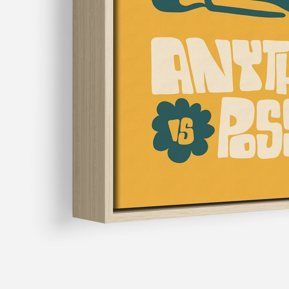 Obraz w ramie 70x100 - Impulsy Harmonii - kwiaty, nowoczesny plakat - rama drewno