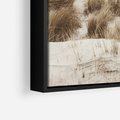 Obraz w ramie 50x70 - Nadmorskie Wydmy - fotografia, kolory sepii - rama czarna