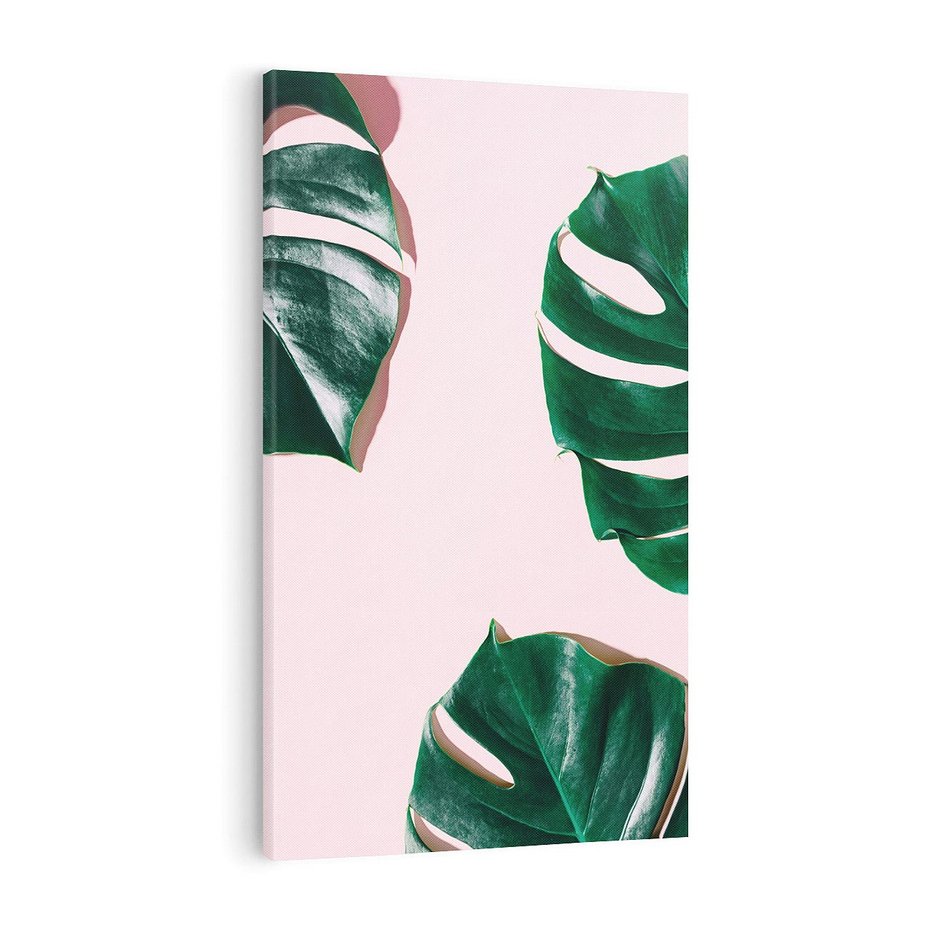 Obraz na płótnie 80x120 - Siła Natury - liście, monstera