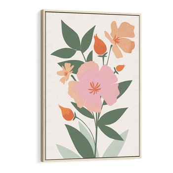 Obraz w ramie 80x120 - Kwiatowe Nastroje - kwiat, sztuka nowoczesna - rama drewno