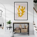 Plakat bez ramy 21x30 - Abstrakcyjna Synergia - abstrakcyjna żółta forma, minimalizm