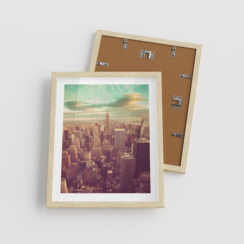 Plakat w ramie 40x50 - Nowy Jork w oczach - Nowy Jork - rama drewno