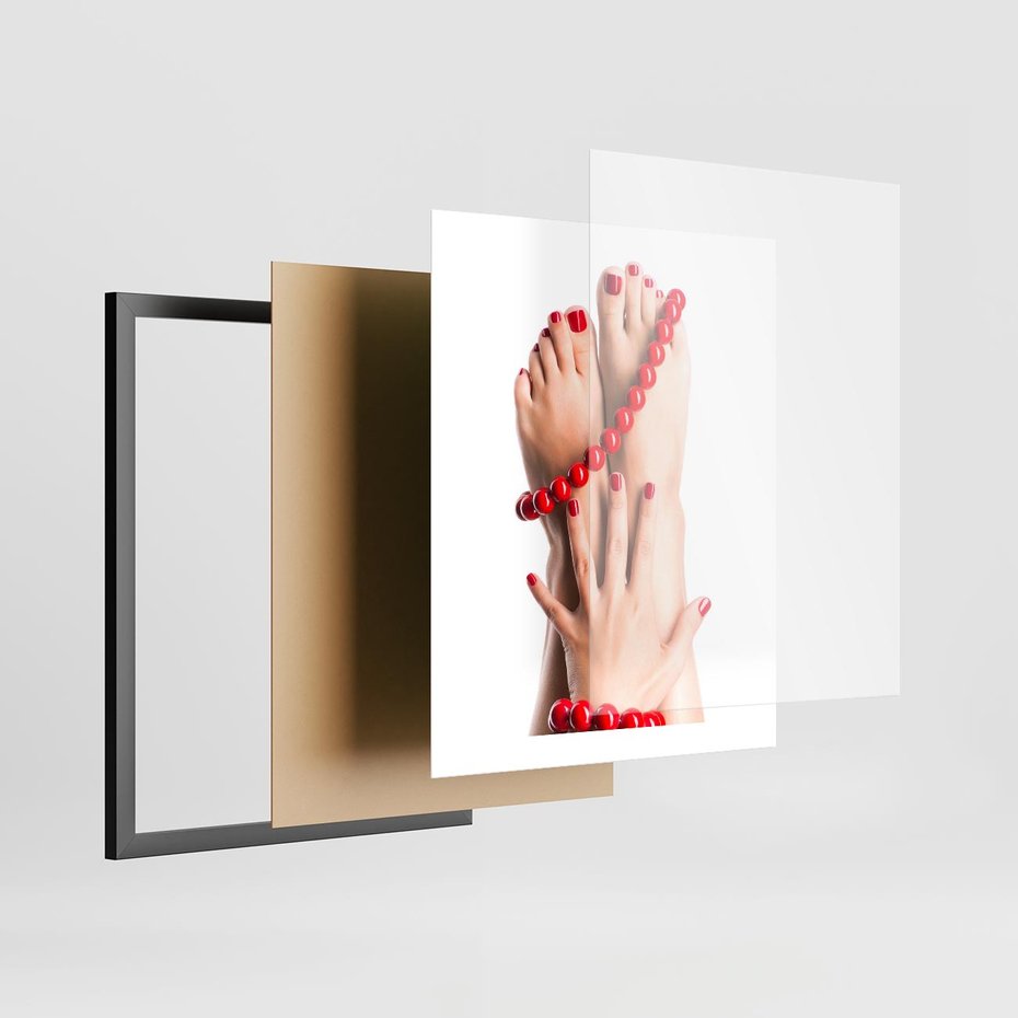 Plakat w ramie 40x50 - Manicure spa: piękno i relaks - manicure, spa - rama czarna