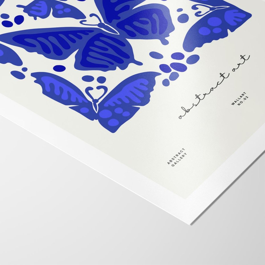 Plakat bez ramy 50x70 - Wibracje Wnętrza - nowoczesny plakat, odcienie błękitu