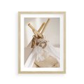 Plakat w ramie 30x40 - Oaza Swobodnego Stylu - boho, tipi - rama drewno