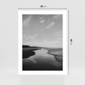 Plakat bez ramy 30x40 - Nadmorska Melodia - czarno białe zdjęcie, plaża