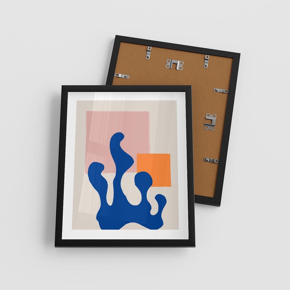 Plakat w ramie 40x50 - Bezgraniczna Galeria Plam - abstrakcja, nowoczesny plakat - rama czarna