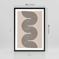 Plakat w ramie 50x70 - Bezgraniczne Odbicia - abstrakcyjne linie, geometria - rama czarna
