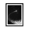 Plakat w ramie 50x70 - Kometa wśród gwiazd - kometa, gwiazdy - rama czarna
