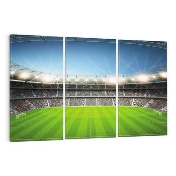 Obraz na płótnie 120x80 - Magia Piłkarskiego Stadionu: Sport i Emocje - stadion, piłka