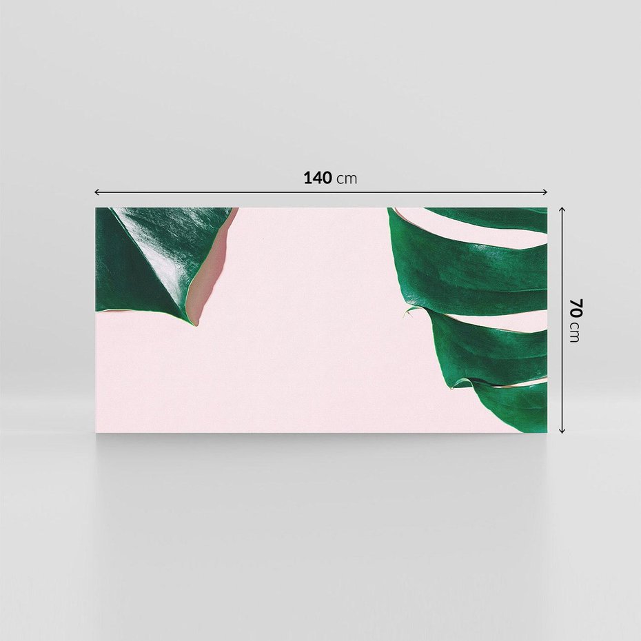 Obraz na płótnie 140x70 - Siła Natury - liście, monstera