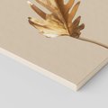Obraz na płótnie 80x80 - Piękno w Detalu - złoty, liść