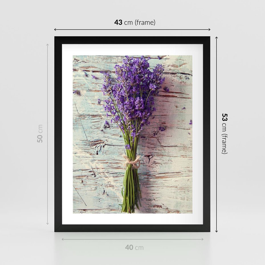 Plakat w ramie 40x50 - Kwiatowy bukiet pełen piękna - bukiet, kwiaty - rama czarna