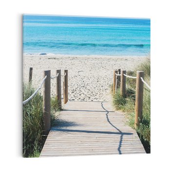 Obraz na płótnie 50x50 - Żywa Natura - plaża, morze