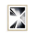 Plakat w ramie 30x40 - Architektura o Prostych Formach - architektura, proste formy - rama drewno