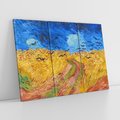 Obraz na płótnie 120x80 - "Wheatfield with Crows" (1890) Vincent van Gogh - Reprodukcja - reprodukcja, obraz na płótnie