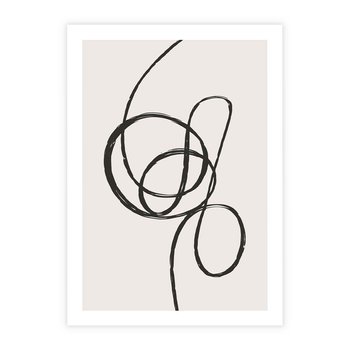 Plakat bez ramy 50x70 - Migotliwa Kreatywność - abstrakcyjne szkicowane linie, minimalizm