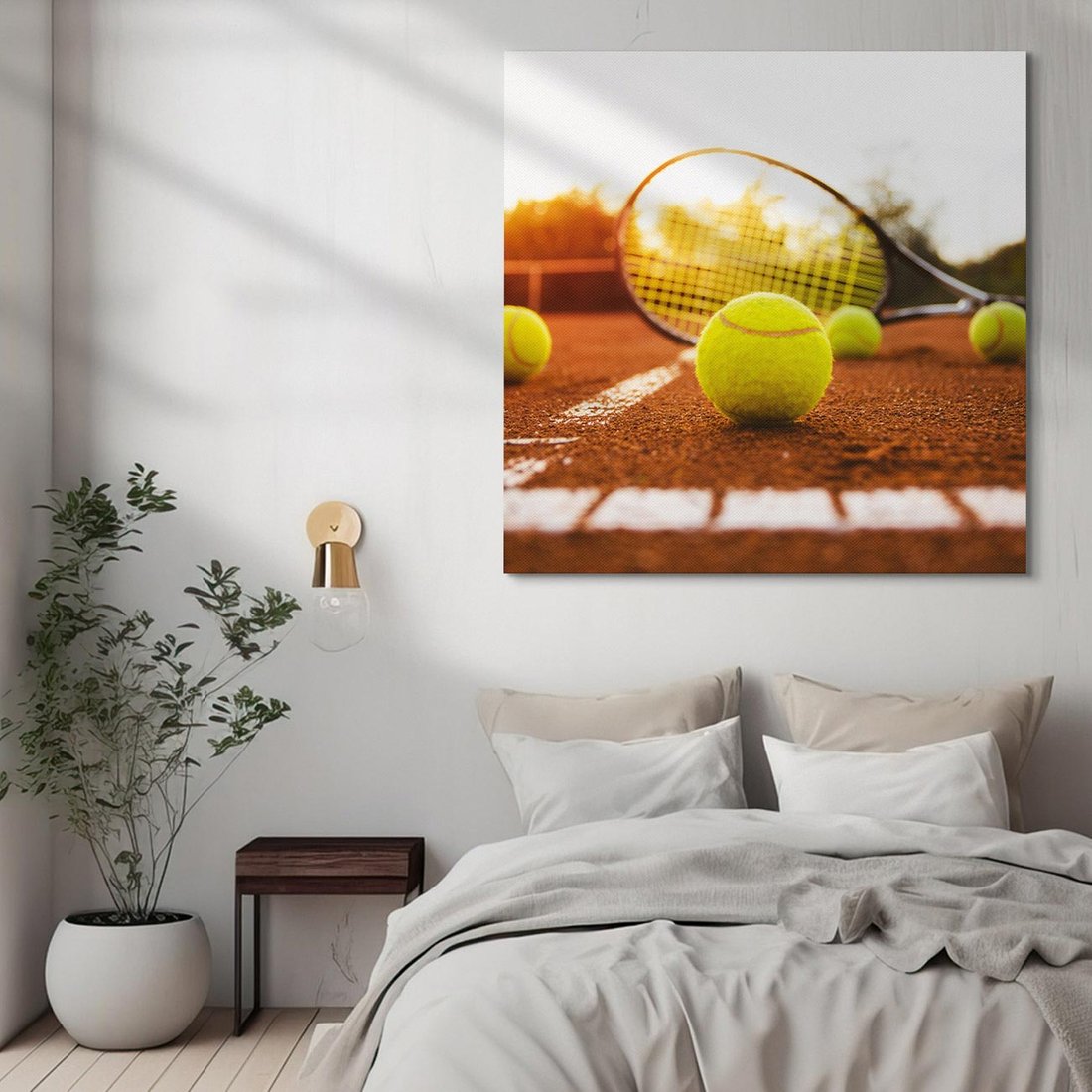 Obraz na płótnie 50x50 - Moc sportowej rywalizacji - tenis, kort