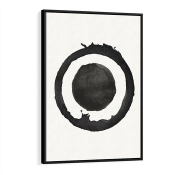 Obraz w ramie 50x70 - Harmonijne Emocje - abstrakcyjne plamy okręgi, akwarelowe - rama czarna