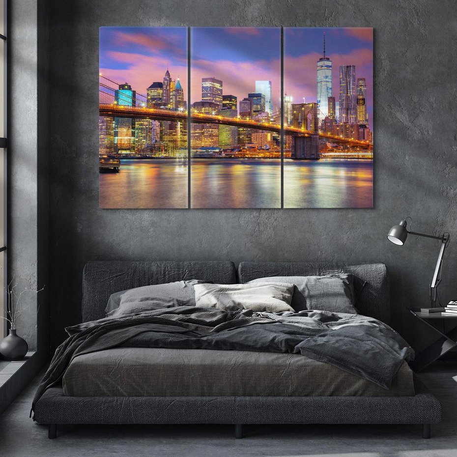 Obraz na płótnie 120x80 - ikona Nowego Jorku - most, Nowy Jork