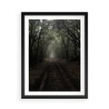 Plakat w ramie 50x70 - Urok Drogi - las, droga - rama czarna