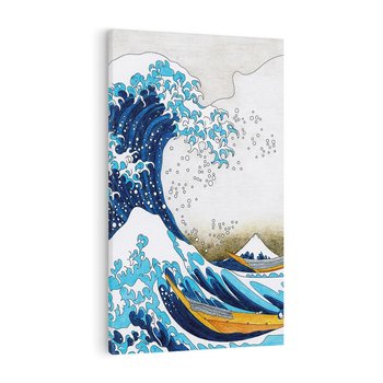Obraz na płótnie 80x120 - Wzburzone Morze - wielka fala w kaganawie, Hokusai
