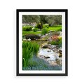 Plakat w ramie 50x70 - Ogródowy Strumyk - strumyk, ogród - rama czarna