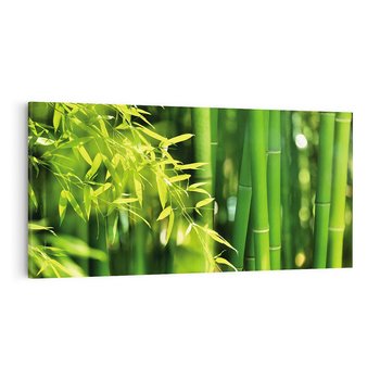 Obraz na płótnie 100x50 - Spokój bambusowego lasu SPA - bambus, drzewa