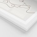 Plakat w ramie 30x40 - Jedna Linia, Dwie Twarze - minimalistyczny plakat, dwie twarze - rama biała