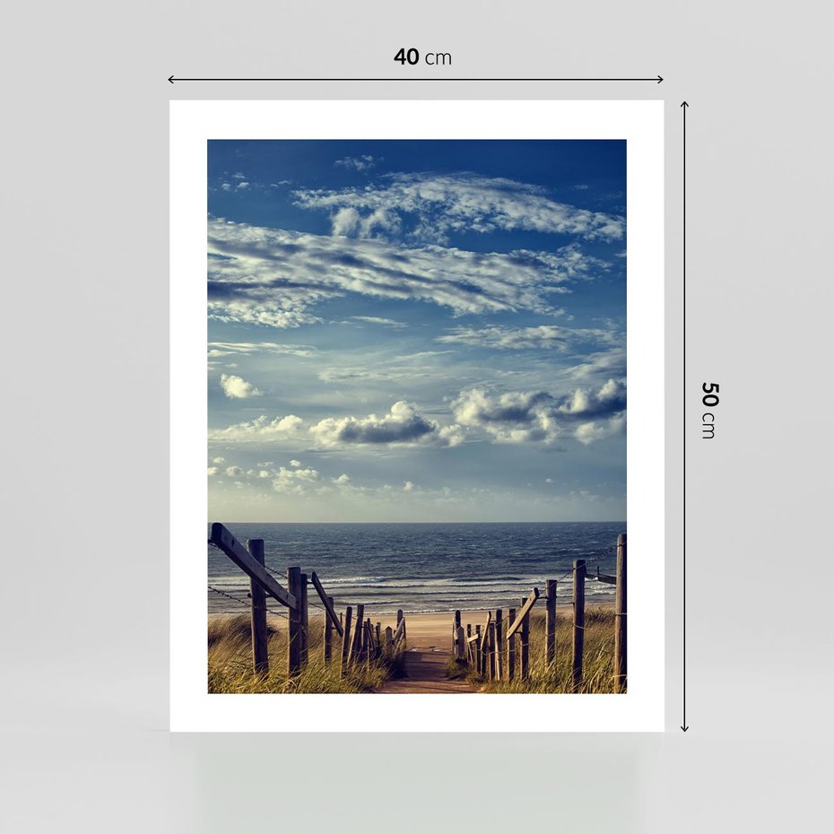 Plakat bez ramy 40x50 - Plaża i morze - plaża, morze