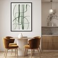 Plakat bez ramy 21x30 - Zielony Spokój - zielona abstrakcja, spokojny plakat