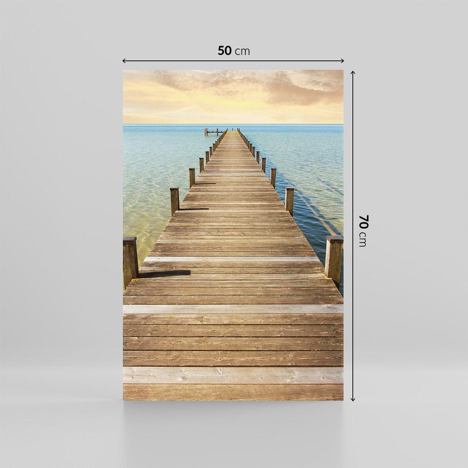 Obraz na płótnie 50x70 - Pomost ku morzu - pomost, morze