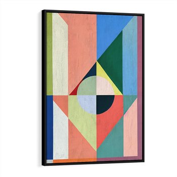 Obraz w ramie 70x100 - Księga Kolorowych Wizji - różne geometryczne formy, koła - rama czarna