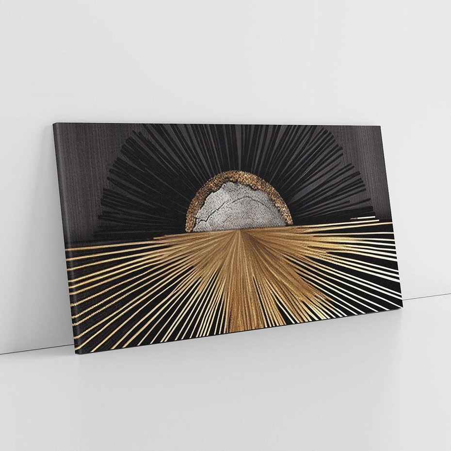 Obraz na płótnie 140x70 - Metaliczne Boho Abstrakcje - boho, słońce