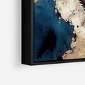Obraz w ramie 50x50 - Elegancki Impuls - abstrakcyjne plamy, rozlana farba - rama czarna
