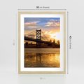 Plakat w ramie 30x40 - Most w mieście - most, miasto - rama drewno