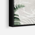 Obraz w ramie 50x50 - Zielony Raj - monstera, palmy - rama czarna