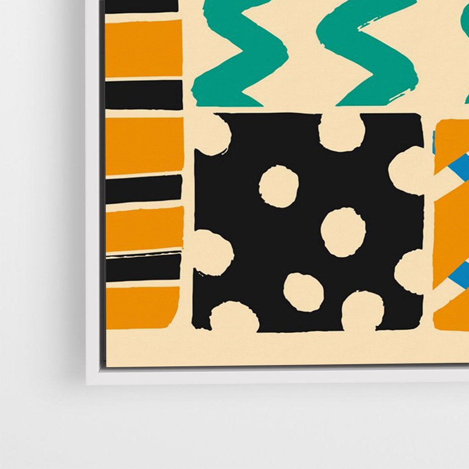 Obraz w ramie 80x120 - Etno Boho - etno ornamenty, boho klimat - rama biała