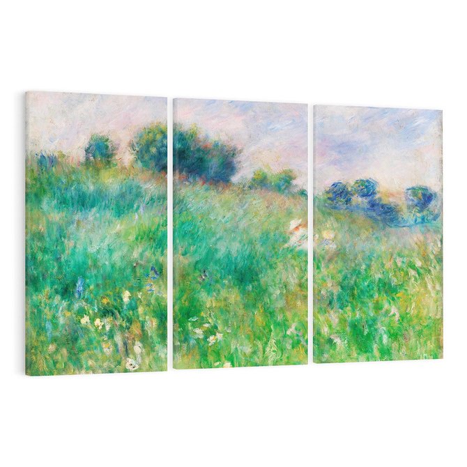 Obraz na płótnie 120x80 - "Łąka (La Prairie)" (1880) Pierre-Auguste Renoir - Reprodukcja - reprodukcja, obraz na płótnie