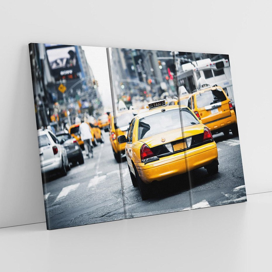 Obraz na płótnie 120x80 - Wszystkie światła prowadzą do Nowego Jorku - TAXI, NY
