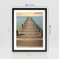 Plakat w ramie 40x50 - Pomost ku morzu - pomost, morze - rama czarna