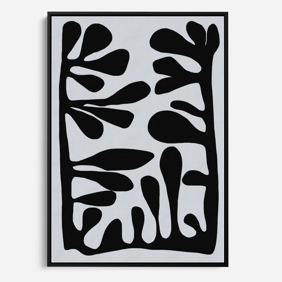 Obraz w ramie 70x100 - Taniec Kształtów - matisse, sztuka nowoczesna - rama czarna